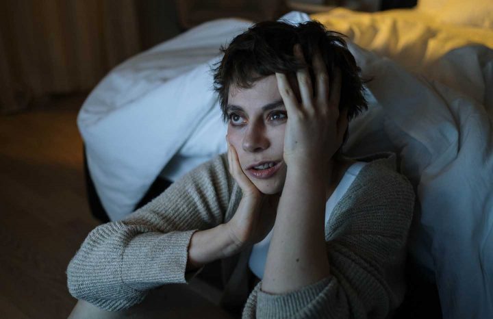 Een tiener die aan slapeloosheid lijdt