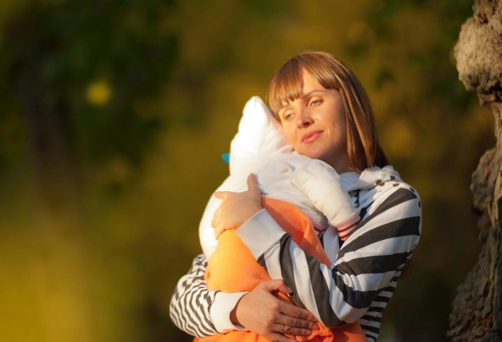 A mother with her baby