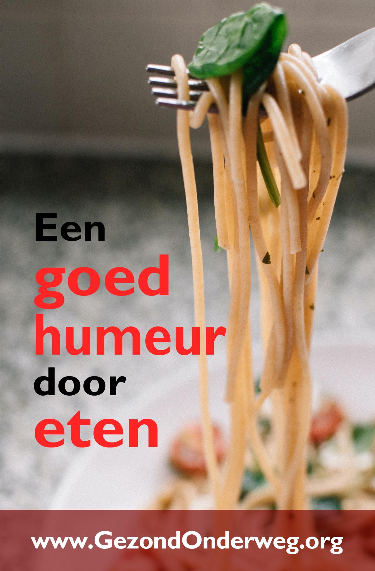 Een goed humeur door eten